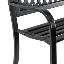 Black Steel Garden Bench 11 Black Steel Garden Bench -Garden Outdoor Equipment Store 14005779 5405018249740746