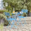 Millie Metal Bistro Set - Blue -Garden Outdoor Equipment Store 14005783 1605022384336357