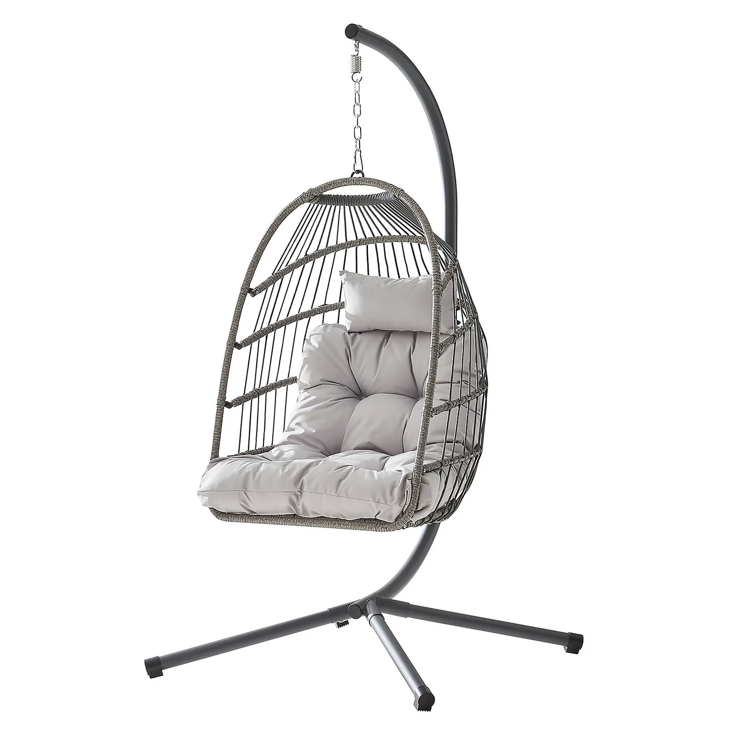 Grey Single Garden Hanging Chair 4 Grey Single Garden Hanging Chair - Image 2