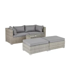 Cairo Grey Rattan Effect Garden Sofa Set 16 Cairo Grey Rattan Effect Garden Sofa Set -Garden Outdoor Equipment Store 14005786 2075022102996918