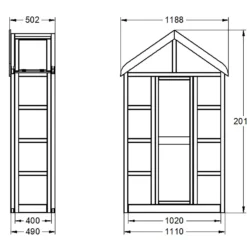 Forest Garden Georgian Wall Greenhouse With Auto Vent 21 Forest Garden Georgian Wall Greenhouse With Auto Vent -Garden Outdoor Equipment Store 14013374 2195004556523592