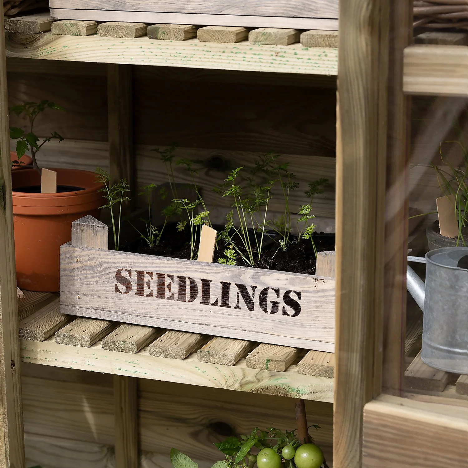 Forest Garden Georgian Wall Greenhouse With Auto Vent 8 Forest Garden Georgian Wall Greenhouse With Auto Vent - Image 6