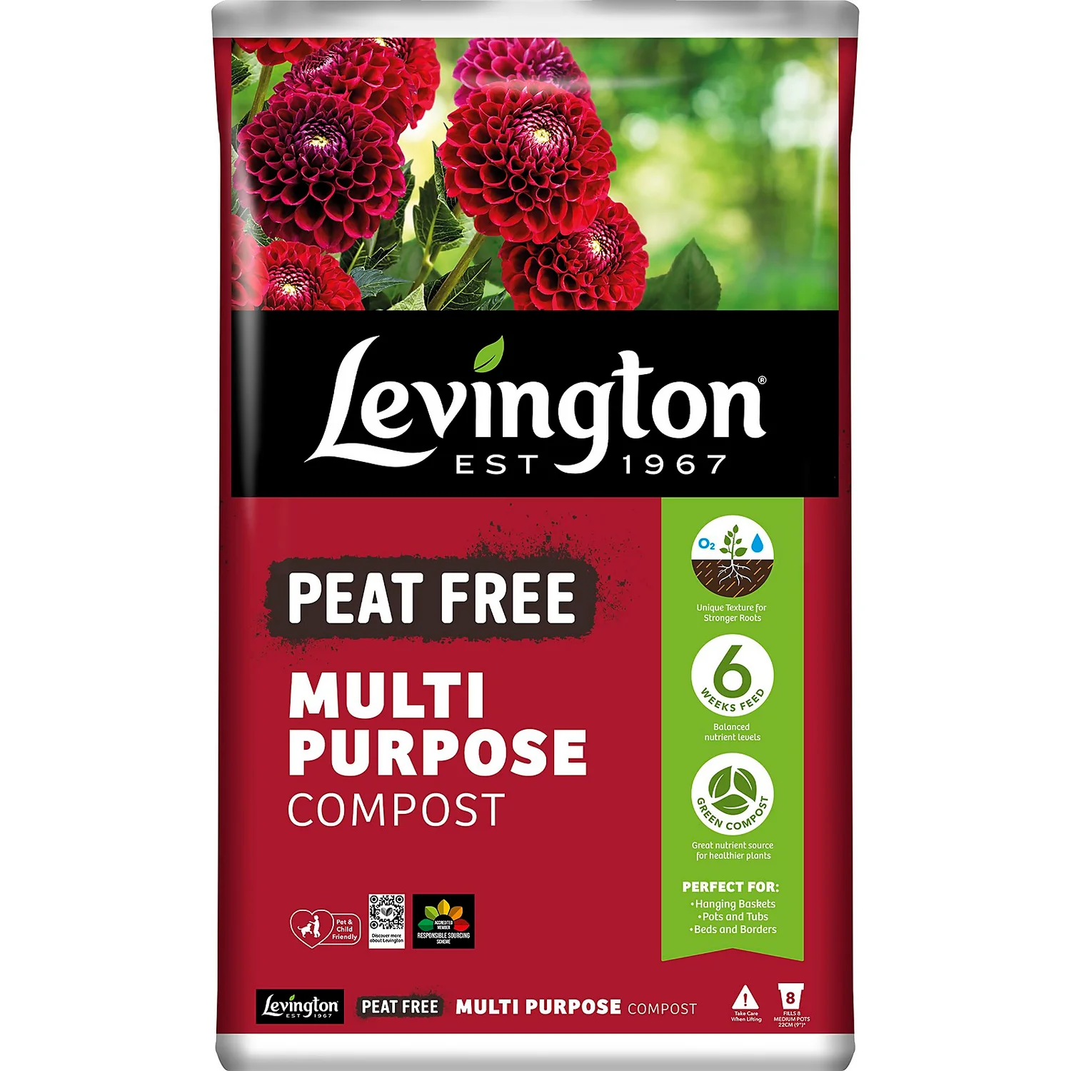 Levington Peat Free Multi Purpose Compost 40L 3 Levington Peat Free Multi Purpose Compost 40L