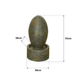 Stylish Fountain Petite Ripple Water Feature With LEDs -Garden Outdoor Equipment Store 14519358 5205047822608222